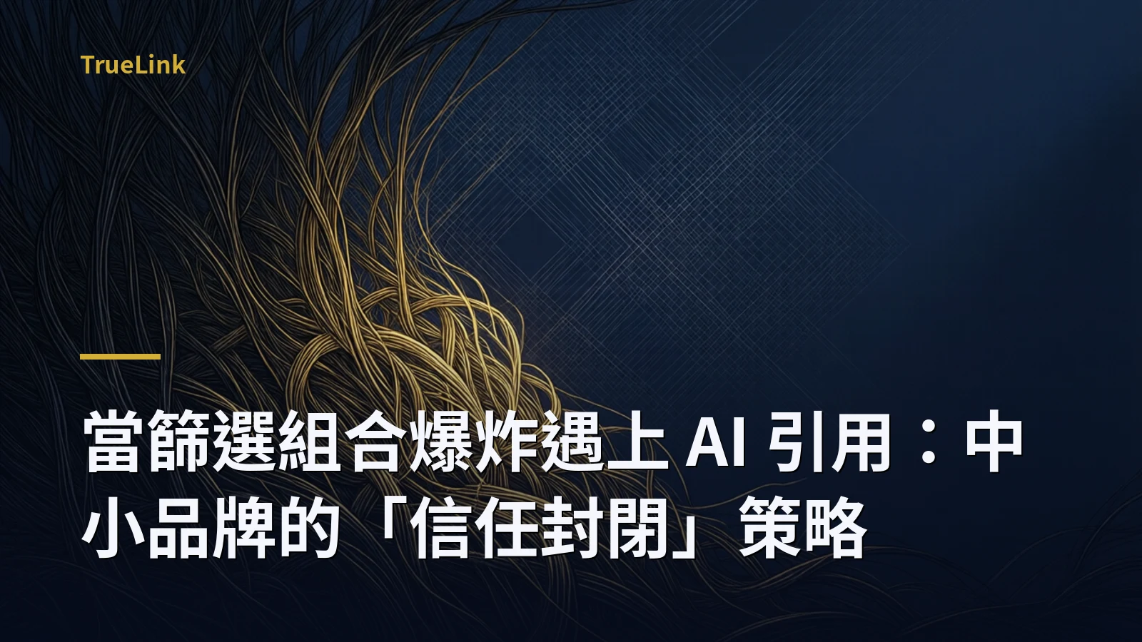 當篩選組合爆炸遇上 AI 引用:中小品牌的「信任封閉」策略