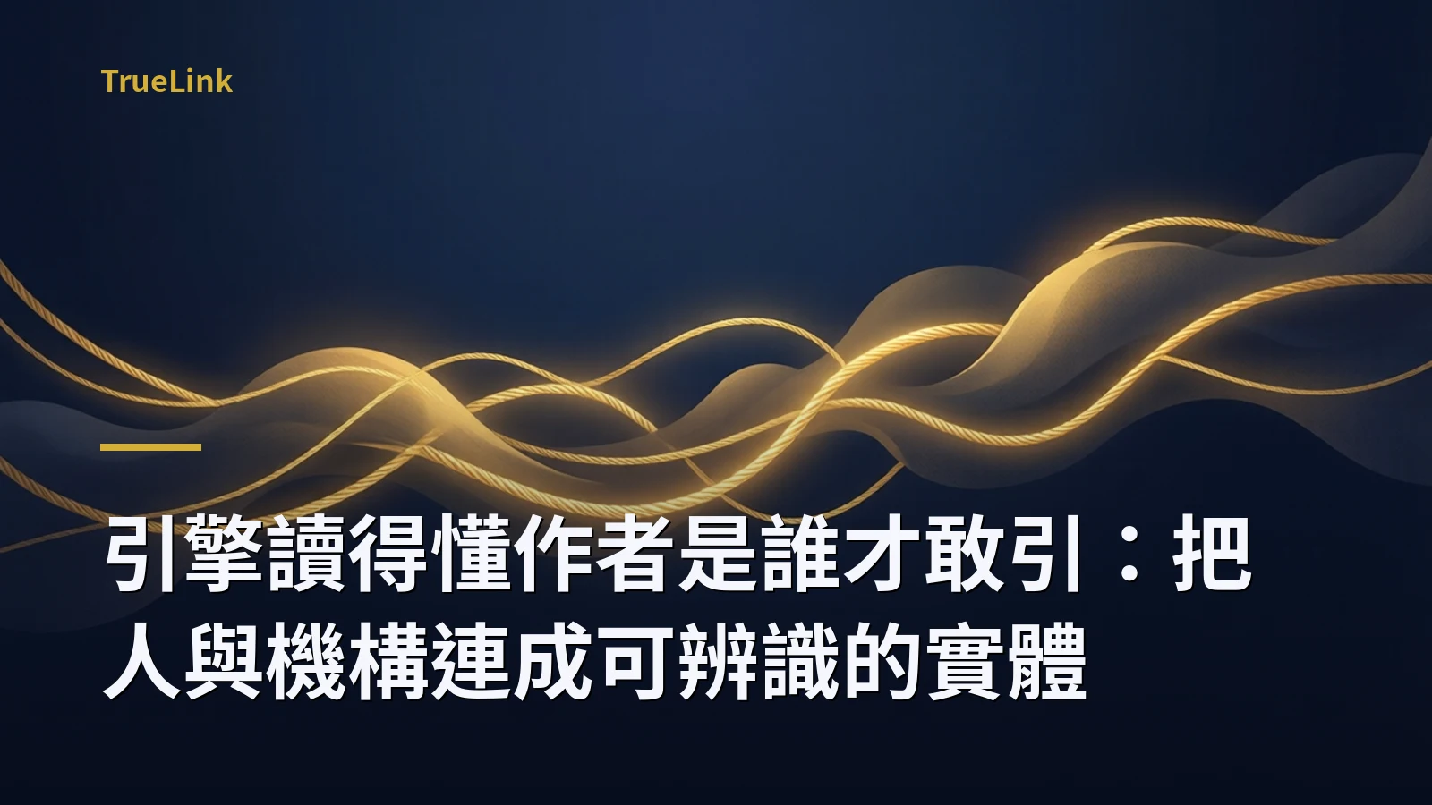 引擎讀得懂作者是誰才敢引:把人與機構連成可辨識的實體