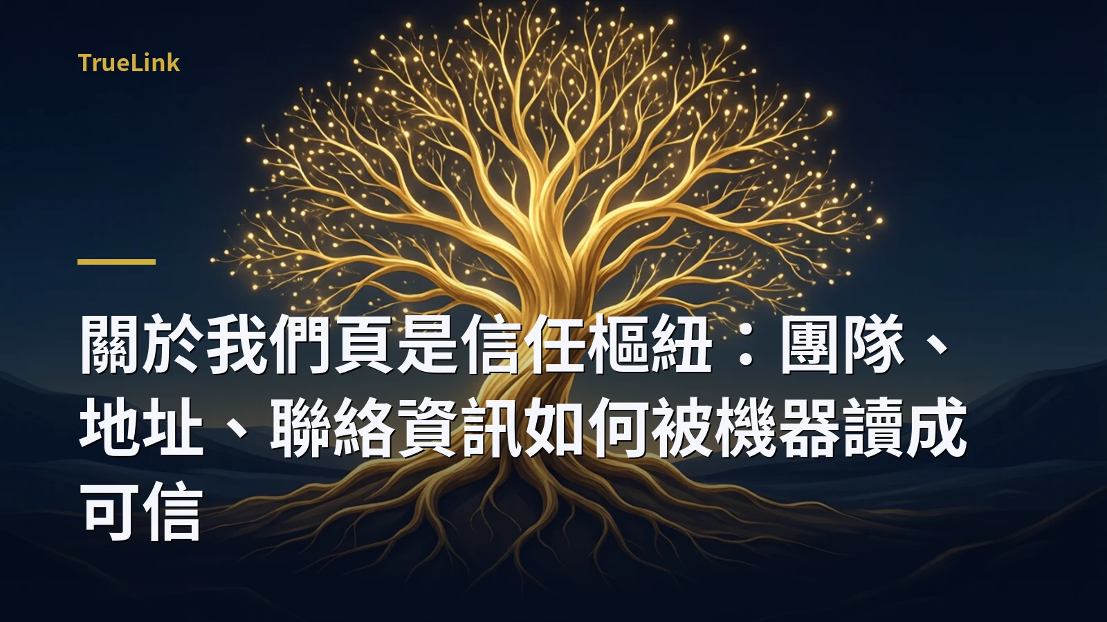 關於我們頁是信任樞紐：團隊、地址、聯絡資訊如何被機器讀成可信