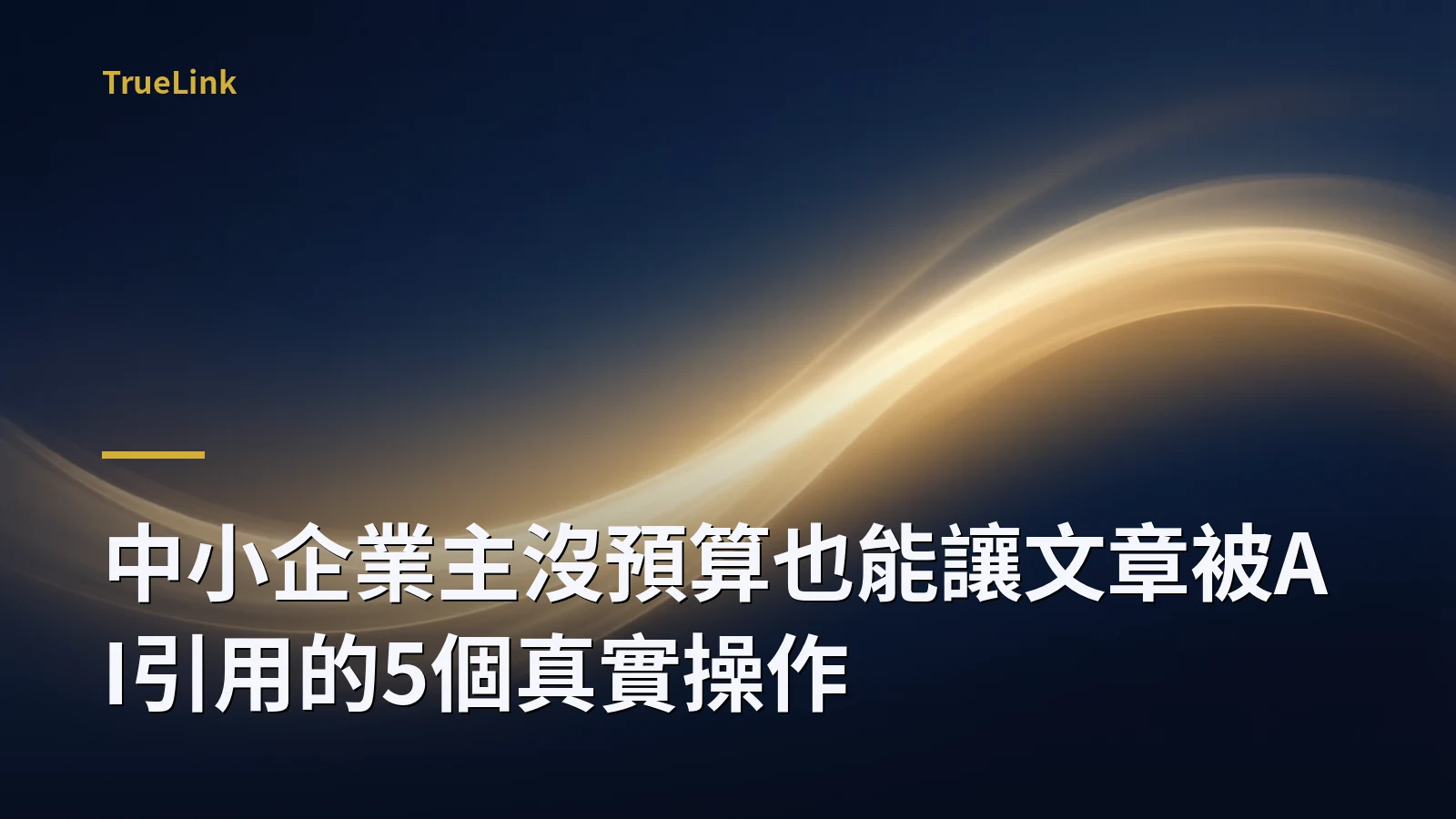 中小企業主沒預算也能讓文章被AI引用的5個真實操作
