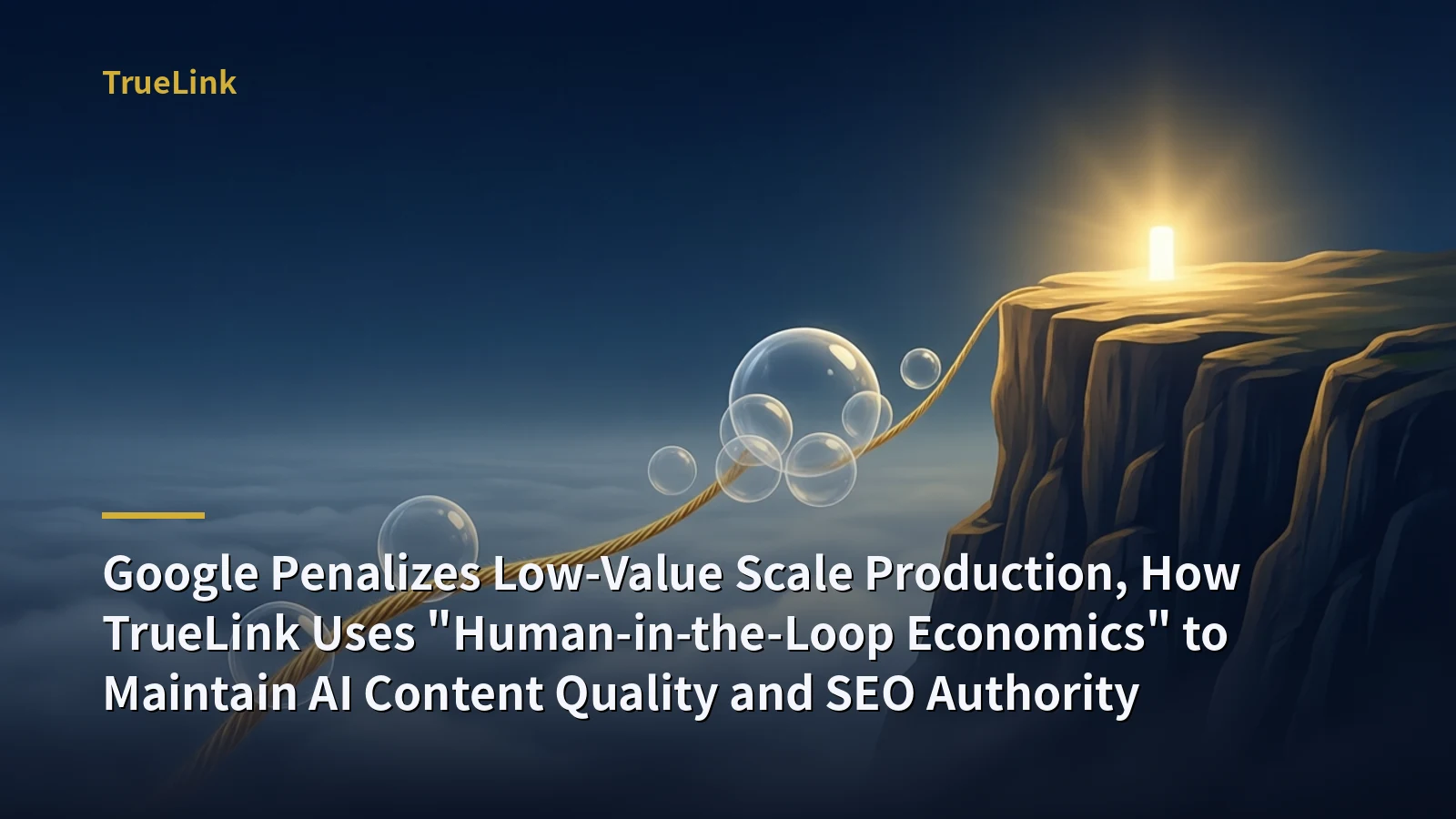 Google Penalizes Low-Value Scale Production, How TrueLink Uses "Human-in-the-Loop Economics" to Maintain AI Content Quality and SEO Authority