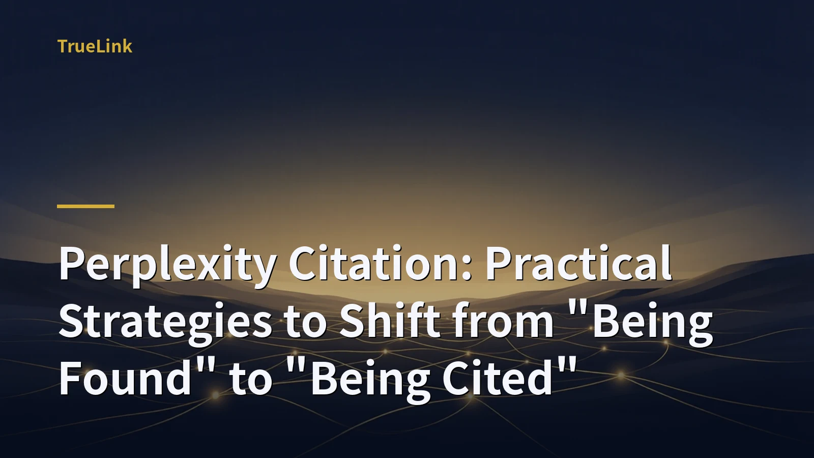 Perplexity Citation: Practical Strategies to Shift from "Being Found" to "Being Cited"