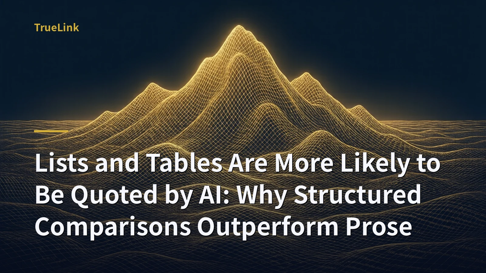 Lists and Tables Are More Likely to Be Quoted by AI: Why Structured Comparisons Outperform Prose