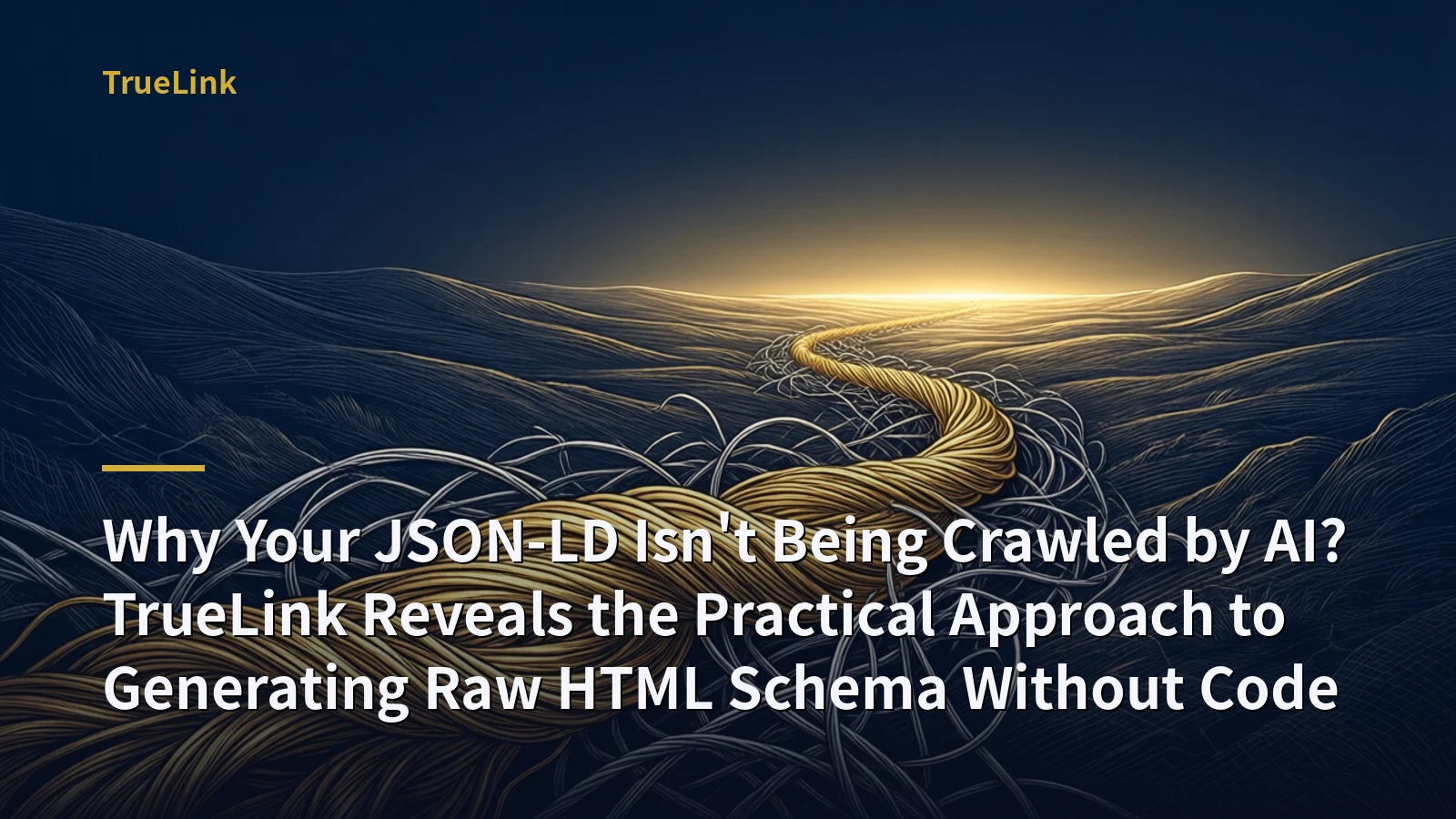Why Your JSON-LD Isn't Being Crawled by AI? TrueLink Reveals the Practical Approach to Generating Raw HTML Schema Without Code