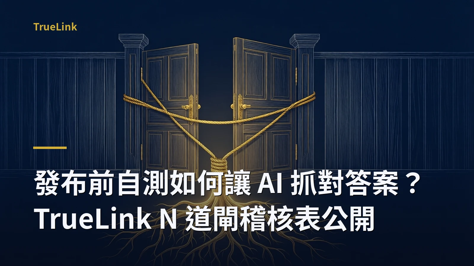 發布前自測如何讓 AI 抓對答案?TrueLink N 道閘稽核表公開