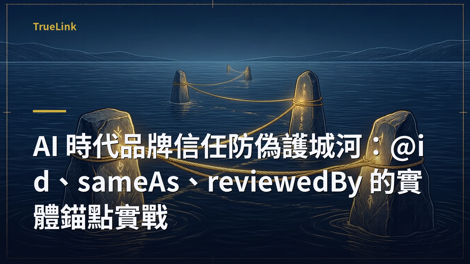 AI 時代品牌信任防偽護城河：@id、sameAs、reviewedBy 的實體錨點實戰