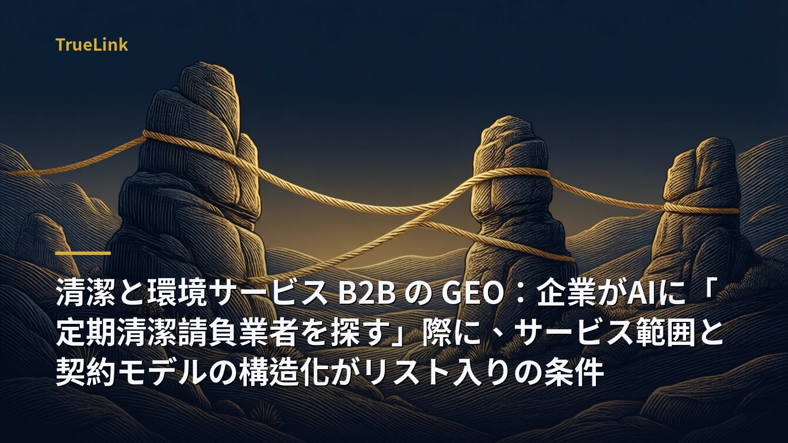 清潔と環境サービス B2B の GEO：企業がAIに「定期清潔請負業者を探す」際に、サービス範囲と契約モデルの構造化がリスト入りの条件